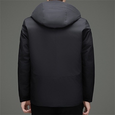 2025冬季新款男连帽轻薄羽绒服90绒子白鹅绒时尚休闲羽绒服外套，男装羽绒服，钱塘723