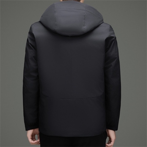 2025冬季新款男连帽轻薄羽绒服90绒子白鹅绒时尚休闲羽绒服外套图片