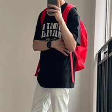 万针全刺绣工艺抖音得物高品质260克重磅纯棉双纱美式高街短袖T恤，男装T恤，电商A486