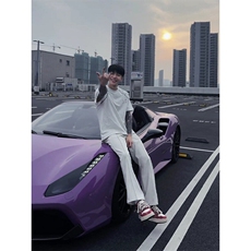 现货~夏季美式cleanfit立褶微喇西裤男垂坠感冰丝休闲裤K312-P35，男装西裤，星座1004-3