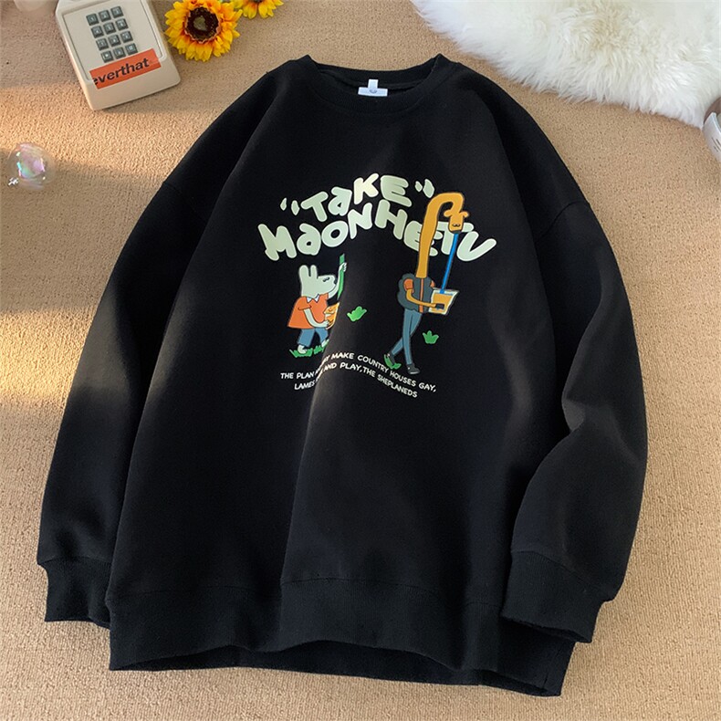 美式圆领卫衣男女宽松秋冬款情侣ins外头潮流618A-WY29-P40，男装卫衣，星座914-4