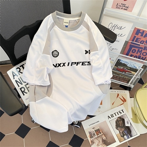 夏季新款简约原宿慵懒宽松T恤日系潮流百搭短袖男 现货 T1809-P38图片