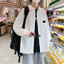 长袖衬衫春款男港风潮流K8902P30，男装衬衫，星座1116-2