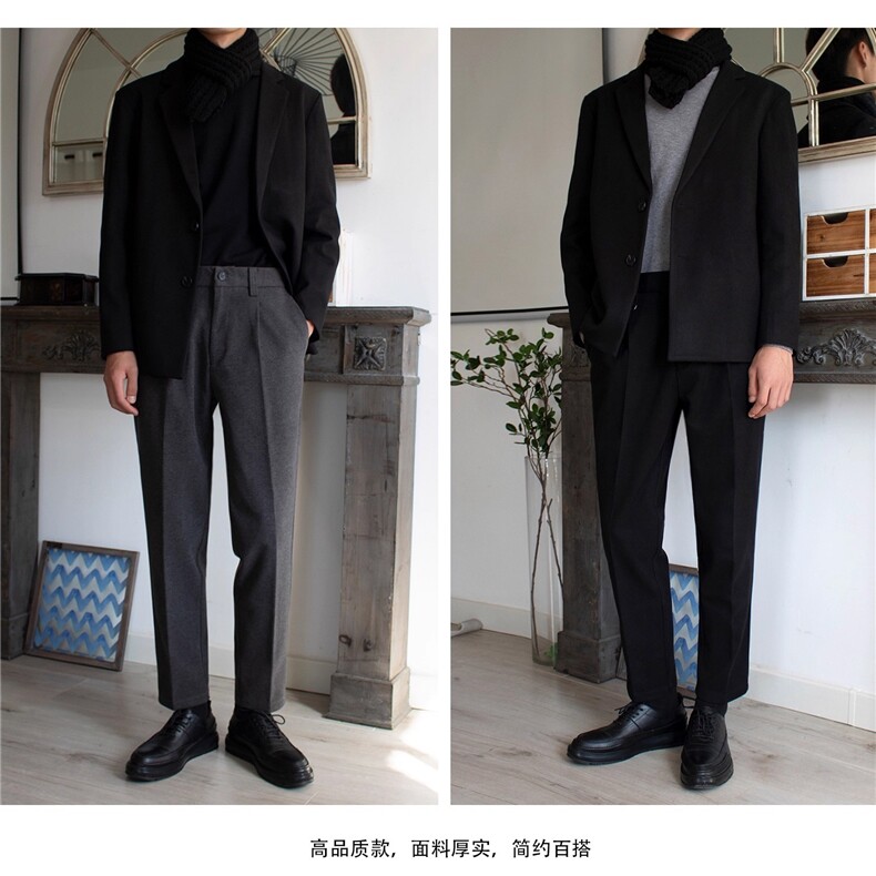 男毛呢西服上衣小西装短款单西套装冬加厚休闲呢子外套HH5503P68,男装西服,星座1013-5
