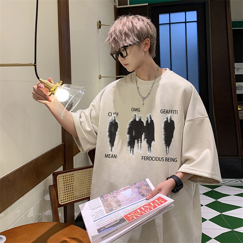 T2352特P25控39夏季高品质麂皮绒印花T恤,男装T恤,电商B205