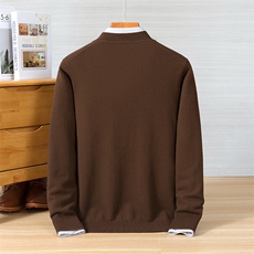 圆领羊绒衫男羊绒打底衫外套羊毛衫毛衣男秋冬季高端针织衫上衣，男装羊绒开衫，美创羊绒