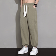 潮流前线日系潮牌夏季新款男士设计感宽松休闲裤CK2317-P45，男装休闲裤，星座717