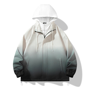 秋季二开宽松夹克男撞色假两件冲锋衣外套DSA157B-JK7833-P75图片