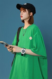 高点击转化 中性风短袖t恤男学生纯棉宽松416B-1-DT218-P25 限39图片