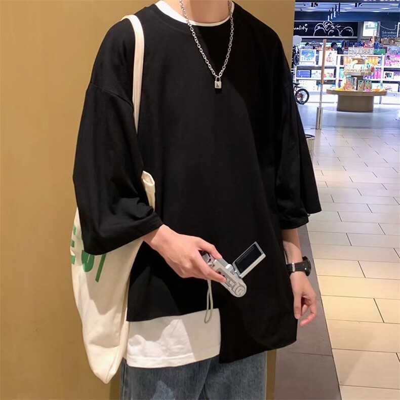 男圆领T恤宽松短袖T66P25图片
