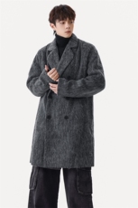 2025新秋款粗纺防羊绒毛呢大衣英伦风衣外套DSA157B-J2566-P115，男装风衣，电商A157B