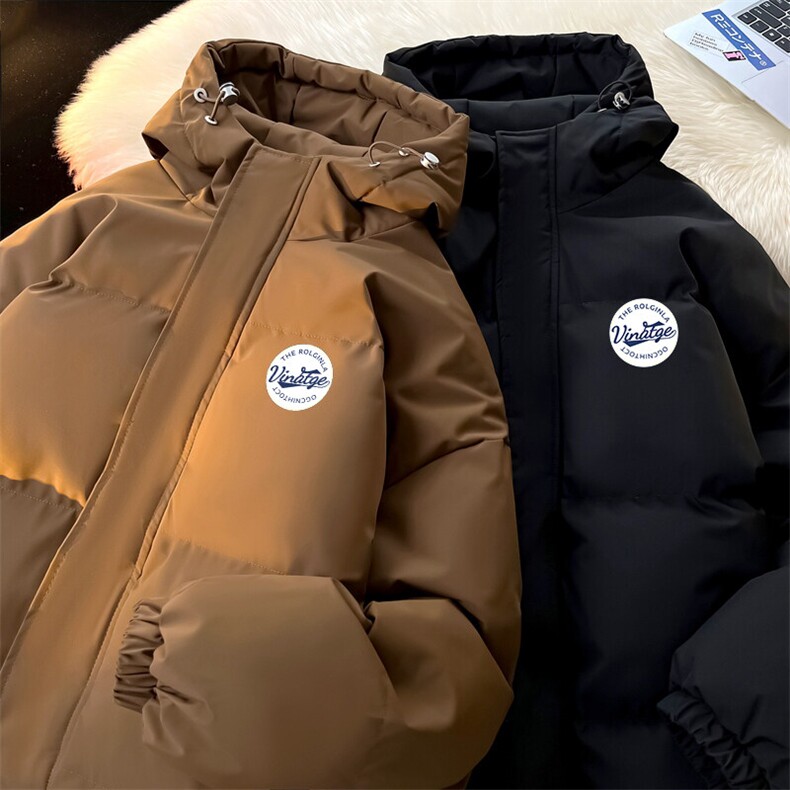 现货抖音得物可供视频三防加厚羽绒连帽棉衣外套面包棉服85527,男装棉衣,电商A486