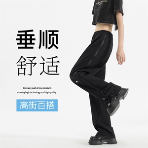 休闲时尚百搭港风机能冲锋裤百搭拖地裤 K710常规特批39图片