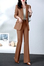 西装外套女2025春装新款高端职业气质女神范两件套工作服西服套装，女装套装/套裙，韩然一族