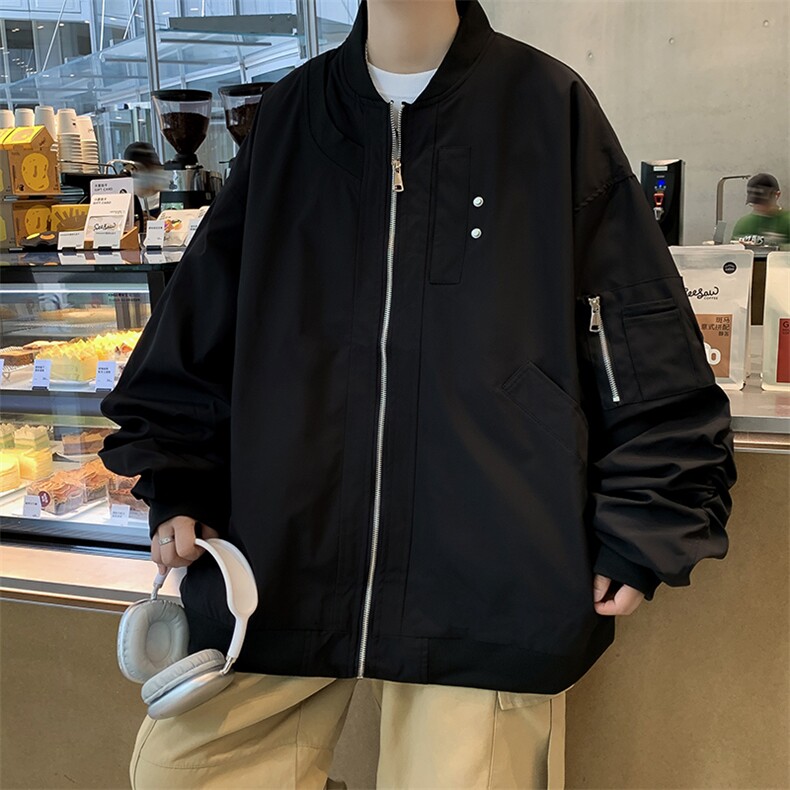秋款男立领飞行员夹克休闲冲锋工装拉链休闲外套JK887P65,男装夹克,星座1013-1