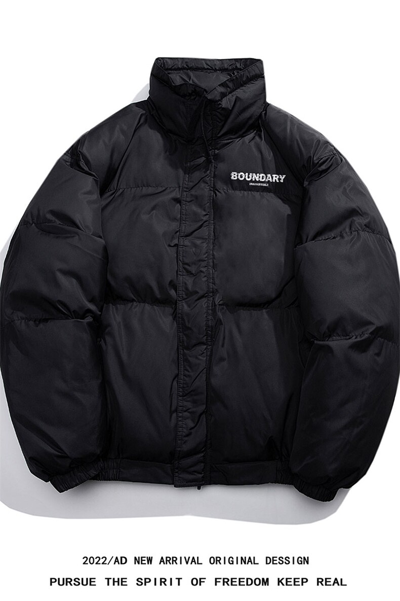 白鸭绒白底22冬季新款休闲百搭字母印花立领羽绒服YR225P195控258,男装羽绒服,电商A247-1