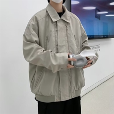 美式复古痞帅连帽牛仔外套男春秋款潮高级感2023休闲宽松上衣，男装夹克，星座716-2
