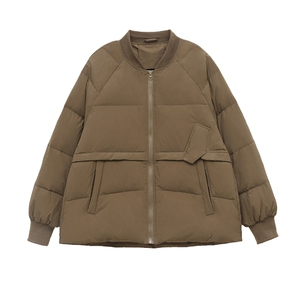 5601-2024年冬季白鸭绒短款休闲棒球服羽绒服图片