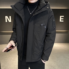 冬季新款工装羽绒服男短款冲锋衣保暖羽绒外套Y9870-P195，男装夹克，电商A239