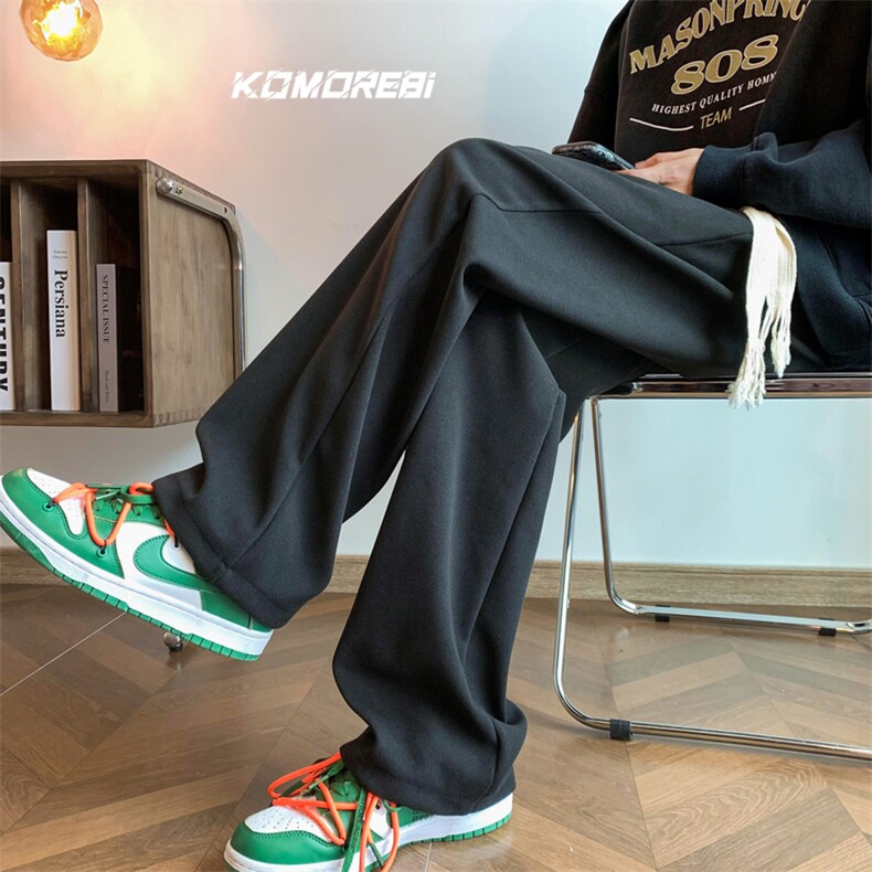2024冬款直筒男宽松阔腿休闲裤子313A-1-NK80-P55控68,男装休闲裤,星座808A-1