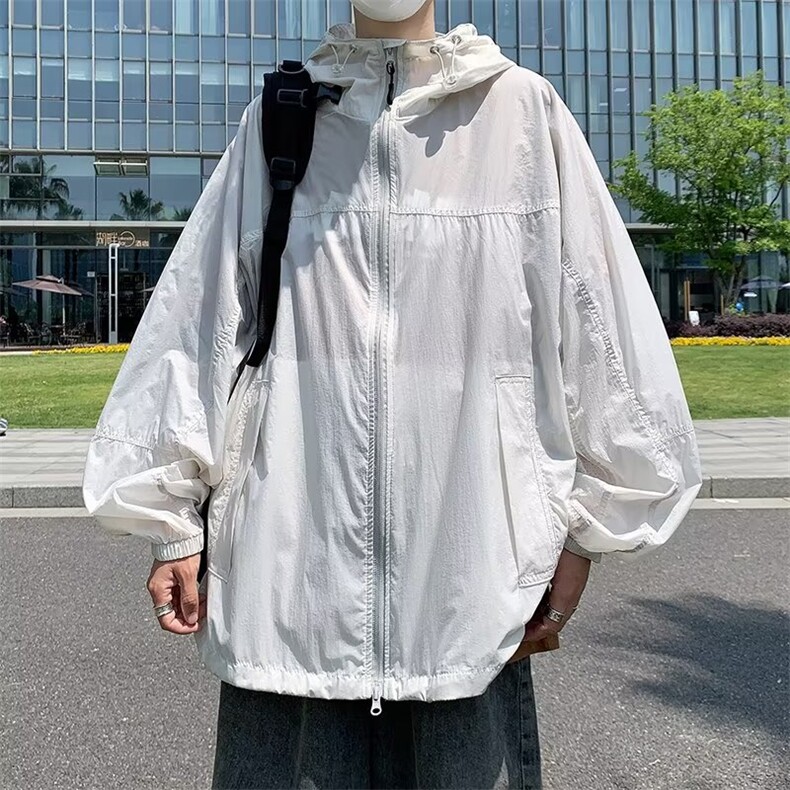 慵懒标准新款文艺青春流行拉链原宿ins日系夏季男潮潮流百搭,男装夹克,星座716-2