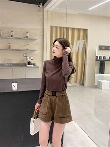 高品质加厚磨毛打底衫图片
