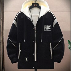 秋季新款青少年男连帽夹克港风时尚潮百搭宽松外套男HHT906P110，男装夹克，星座1013-5