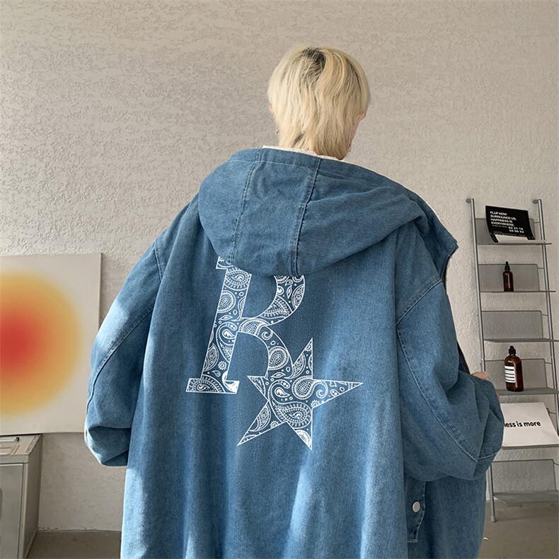控价158牛仔棉衣男大码加绒羊羔绒牛仔棉服男棉袄NM53328-P140,男装棉衣,电商A040