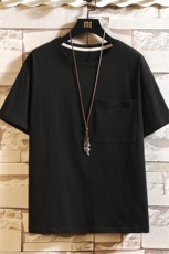 DX24099-P25大口袋百搭短袖t恤男大码半袖体恤上衣服，男装T恤，电商A040A