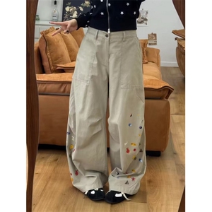 夏季裤子男春季青少年运动卫裤涂鸦设计感束脚休闲长裤 KG013图片