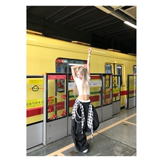 【有货】D1291-特批45美式嘻哈街舞叠穿可拆卸阔腿裤男女拖地长裤，男装休闲裤，星座603-2