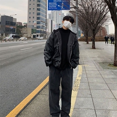 816B-PY008-P105韩风男士宽松连帽皮夹克黑色痞帅皮衣，男装皮衣，星座816B
