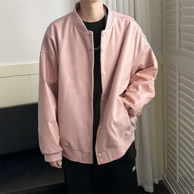 主推现货秋冬拼接皮衣夹克外套男A351-AP2516-P95，男装夹克，电商A351