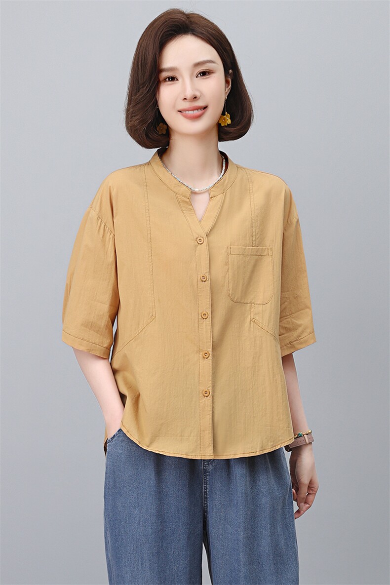 2025年夏季新款全棉开衫,女装衬衫,悦见她