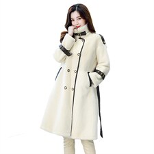 2022冬季新款时尚潮流优雅气质中长款舒适保暖欧貂绒毛衣,女装皮草,时尚俏佳人