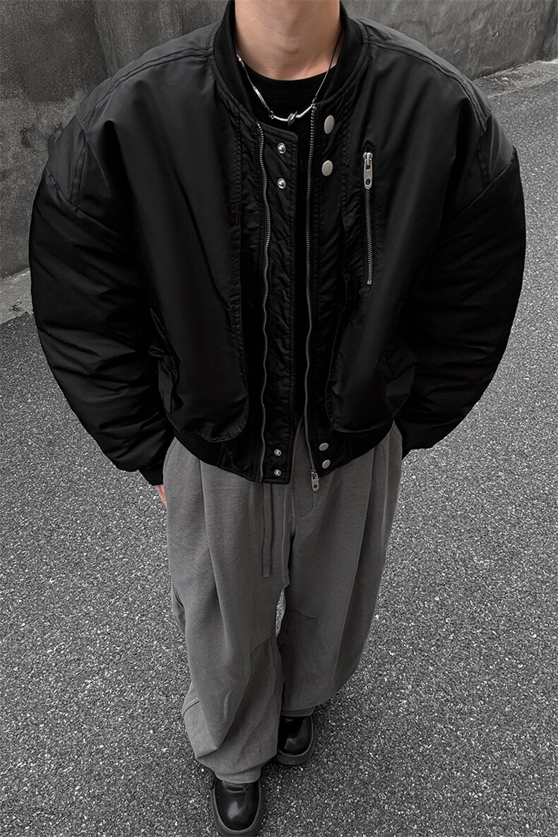 冬季美式飞行员短款加厚棉衣冬装棒球领棉服男装外套S376-特125,男装棉衣,电商A233-1