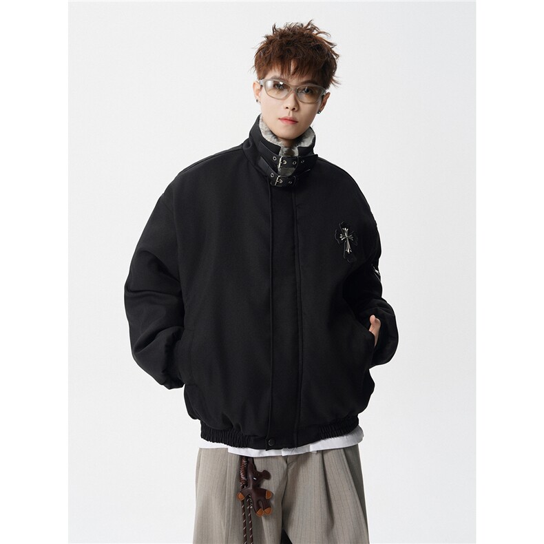 现货-美式毛领座山雕十字架棉服冬季加厚暖外套218-7-M139-特100,男装棉衣,星座218-7