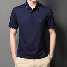 夏季新款男士翻领短袖t恤中年有领男装上衣服休闲POLO衫，男装T恤，电商B212（原钱塘6029）