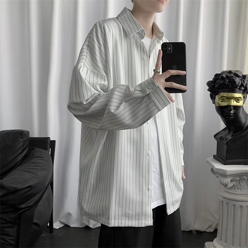 长袖衬衫春款男港风潮流CS010P34,男装衬衫,星座1116-2