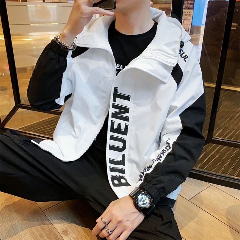 男士外套男秋季2021新款韩版潮流上衣服运动休闲夹克DS874T图片