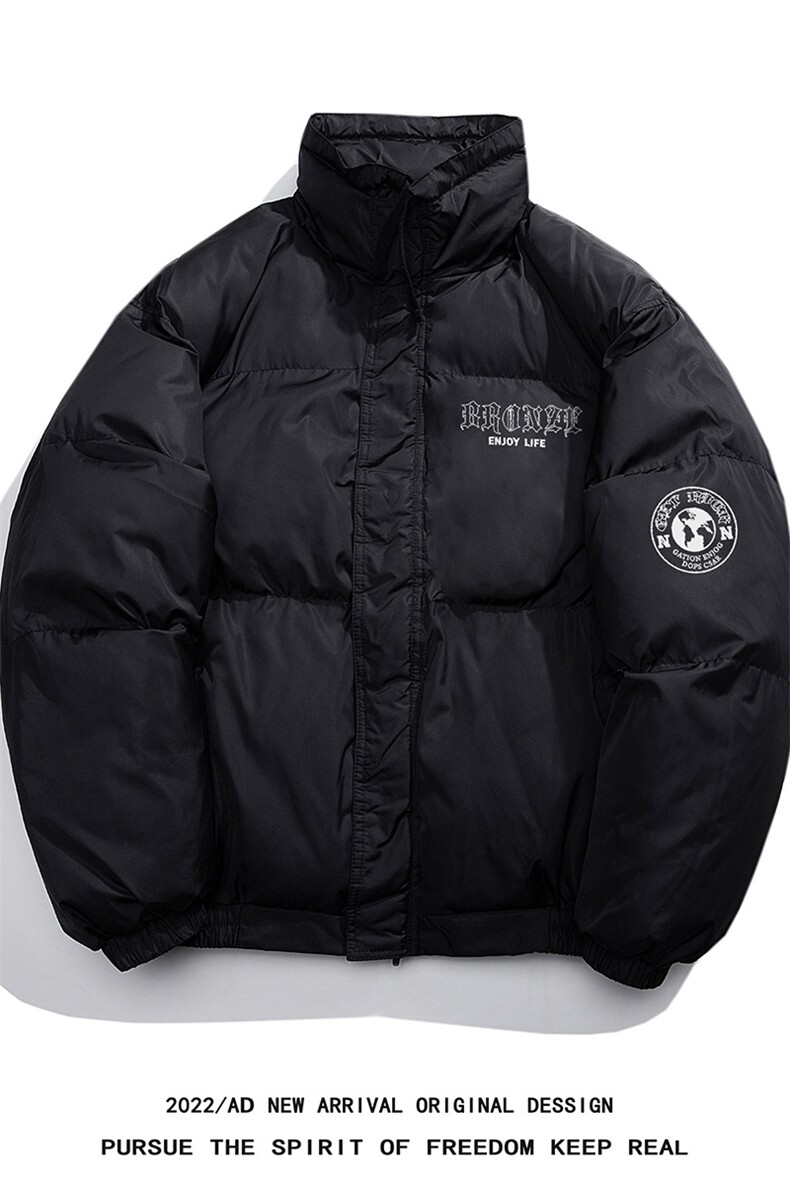 白底23新款冬季时尚百搭立领美式加厚羽绒服外套YR219P195控258,男装羽绒服,电商A247