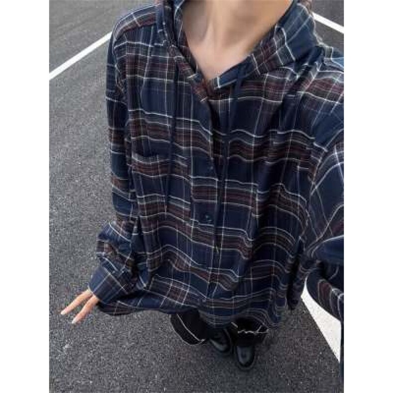 长袖衬衫日系港风宽松男潮流百搭休闲外套513ACS2172P40图片