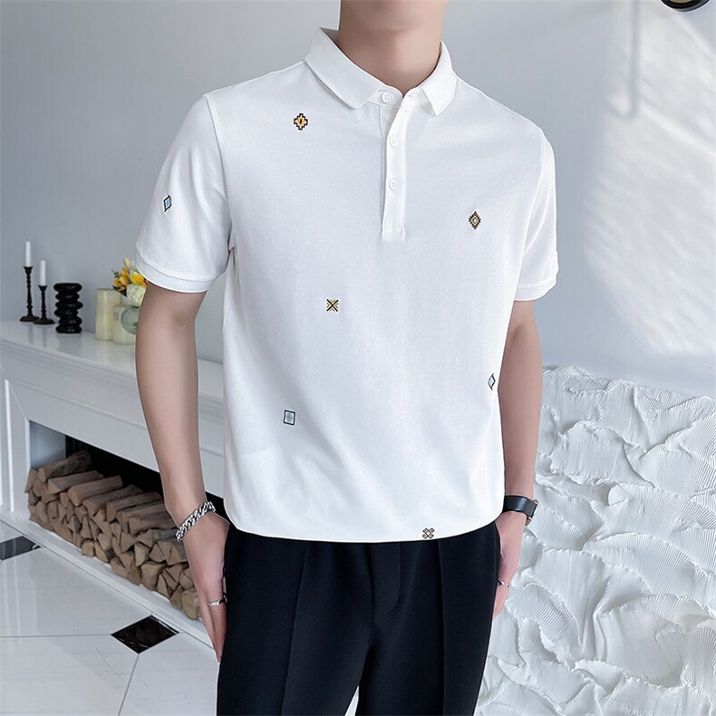 夏季刺绣男士短袖Polo衫翻领半袖T6290-P55,男装Polo衫,星座1012-1