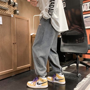 港风2024秋冬新款百搭宽松抽绳束脚运动休闲潮牌裤子2103-55控69图片