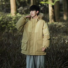户外2026新品冬季宽松撞色棉服派克服毛领冬装加厚外套D009-P145，男装棉衣，星座717