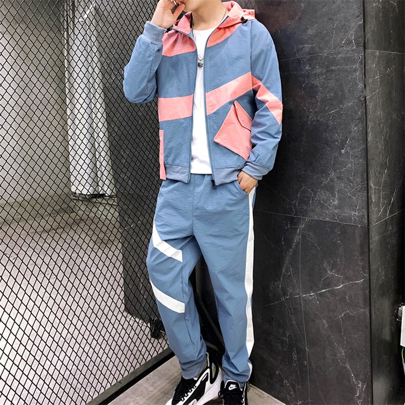 【】男外套新款长袖卫衣套装休闲运动夹克两件套TZ165-P105,男装休闲套装,星座1206（原A206）