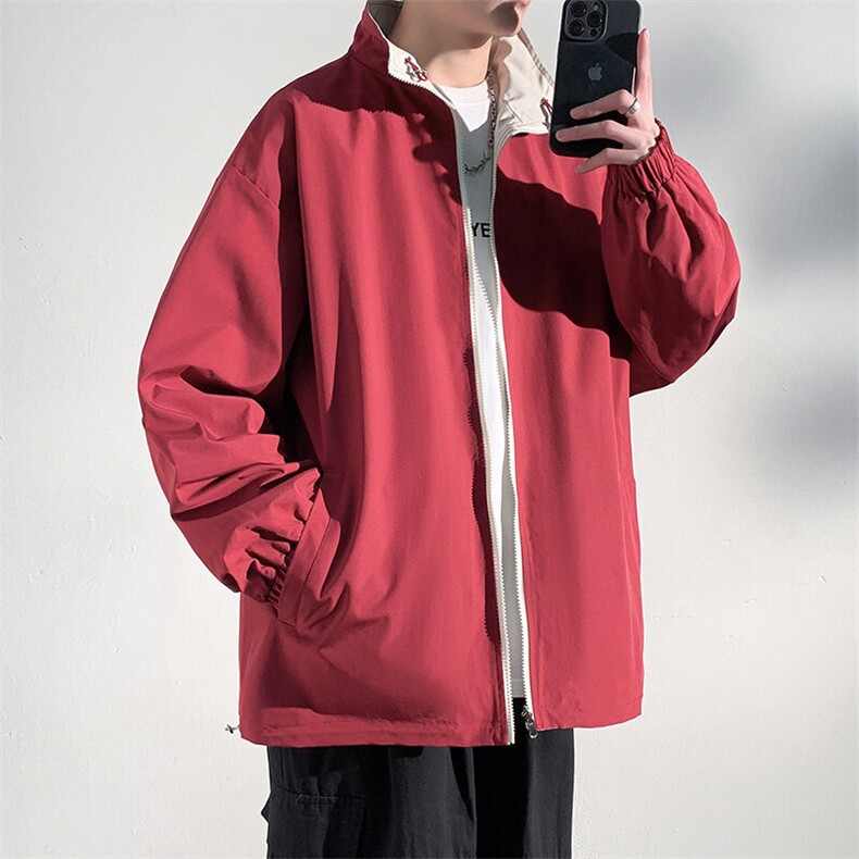 现货户外夹克男双面穿立领上衣外套支持二开JK836-P60,男装夹克,电商B306