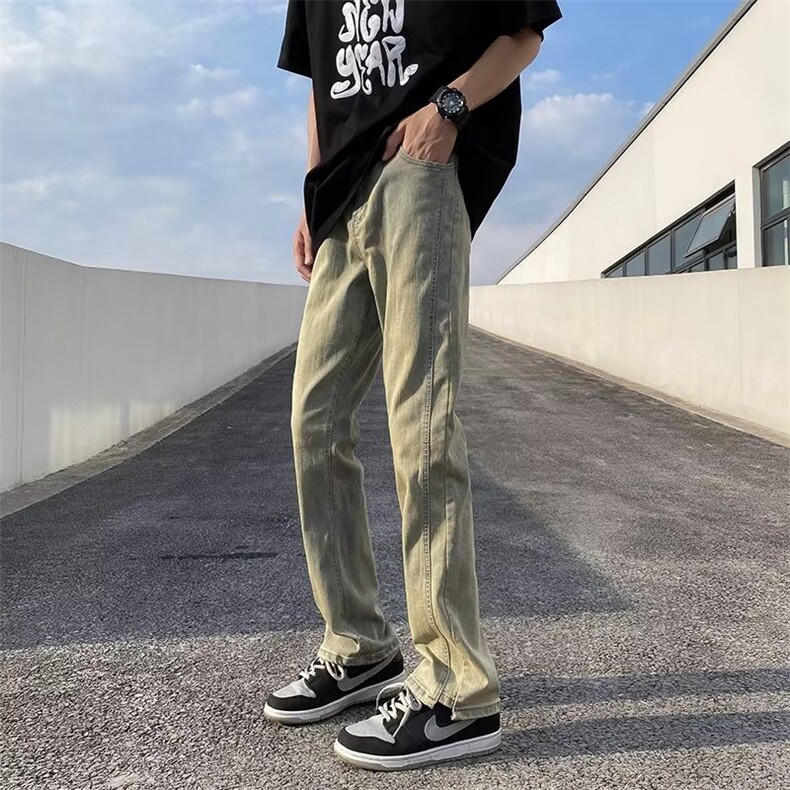 ins直脚新款宽松直筒慵懒牛仔裤夏季潮流潮日系K687P42图片