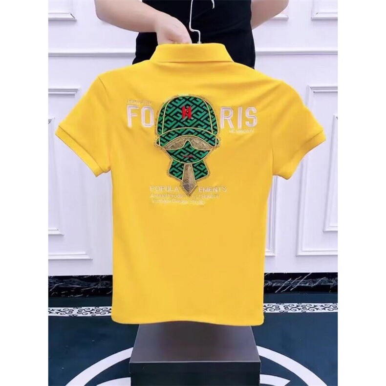 M614-P35潮流痞帅polo衫男士短袖夏季时尚青年网红半袖t恤,男装Polo衫,星座617A-1（原B318A）
