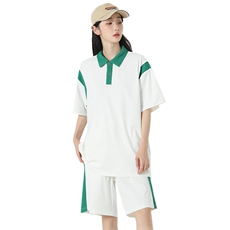 女模现货主推情侣大码翻领Polo短袖五分休闲运动套装男S14P60，男装休闲套装，电商B226